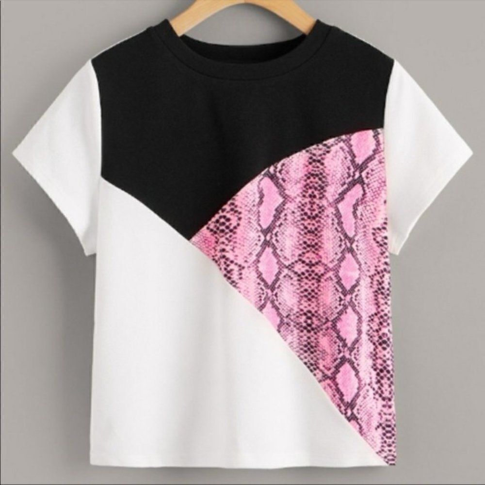 Pretty Colorblock Patterned Top - Ladies Sz 8/10